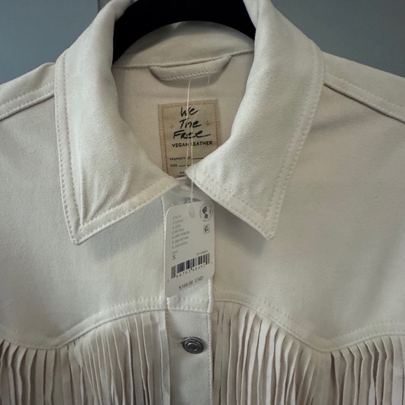 We The Free Cream Fringe Jacket SZ S - Picture 6 of 8